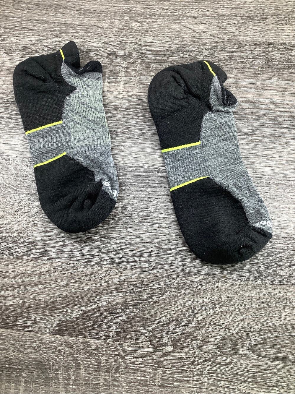 Smartwool Men's L Gray Performance Run Targeted Cushion Low Ankle Socks B1-4